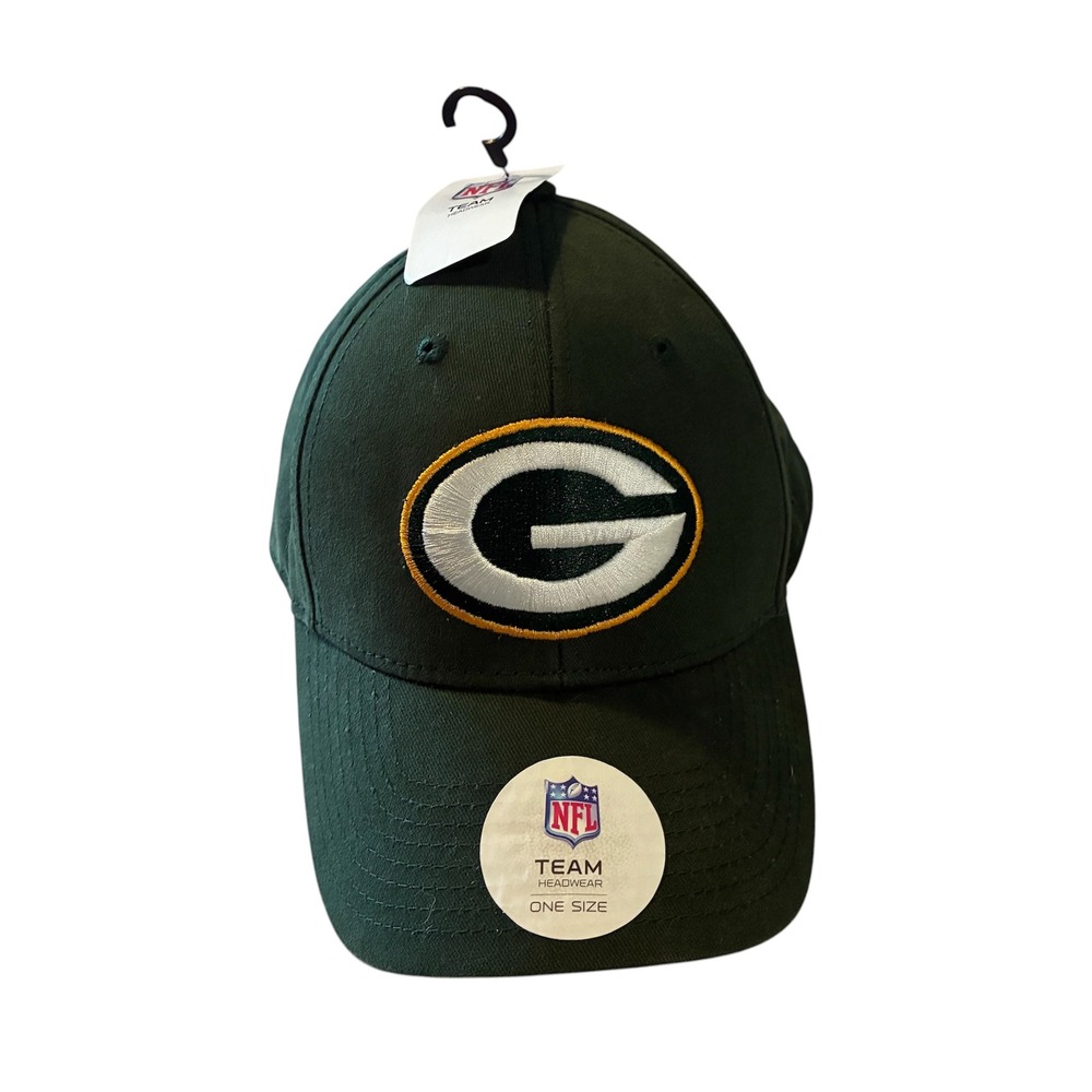 NFL Mens Green Hat Packers Embroidered Logo Adjustable OSFA